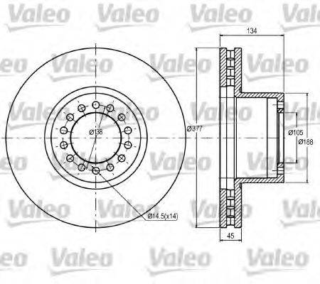 VALEO 187048 гальмівний диск