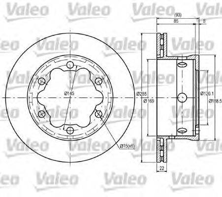 VALEO 187081 гальмівний диск