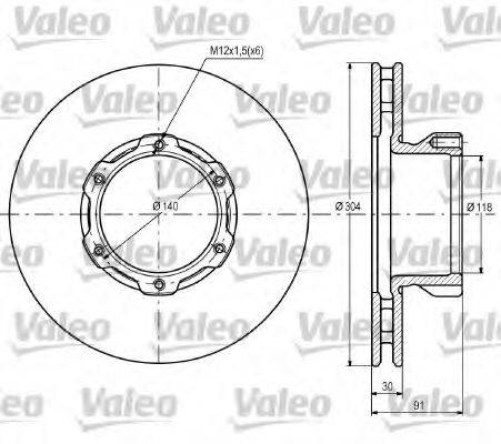 VALEO 187105 гальмівний диск