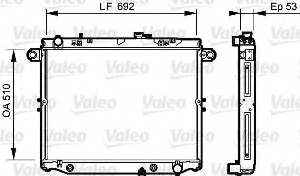 VALEO 734192 Радіатор, охолодження двигуна