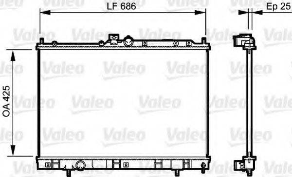 VALEO 735203 Радіатор, охолодження двигуна