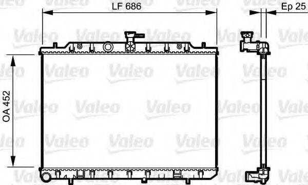 VALEO 735206 Радіатор, охолодження двигуна