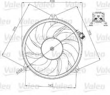 VALEO 696071 Вентилятор, охолодження двигуна