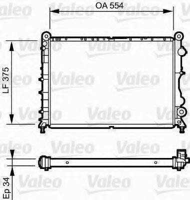 VALEO 730838 Радіатор, охолодження двигуна