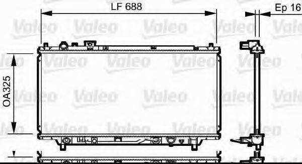 VALEO 734195 Радіатор, охолодження двигуна