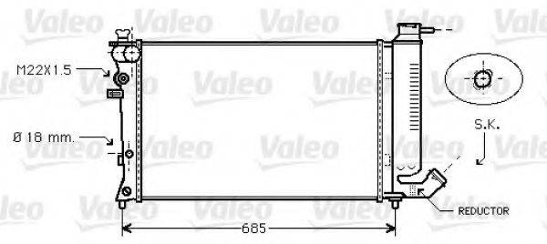 VALEO 734445 Радіатор, охолодження двигуна