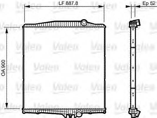 VALEO 733505 Радіатор, охолодження двигуна