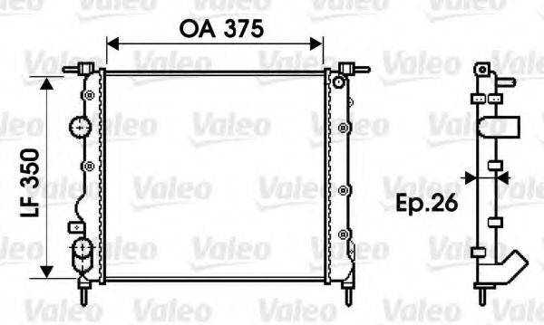 VALEO 732338 Радіатор, охолодження двигуна