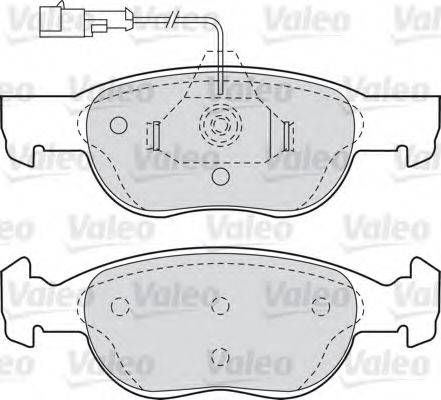 VALEO 598607 Комплект гальмівних колодок, дискове гальмо