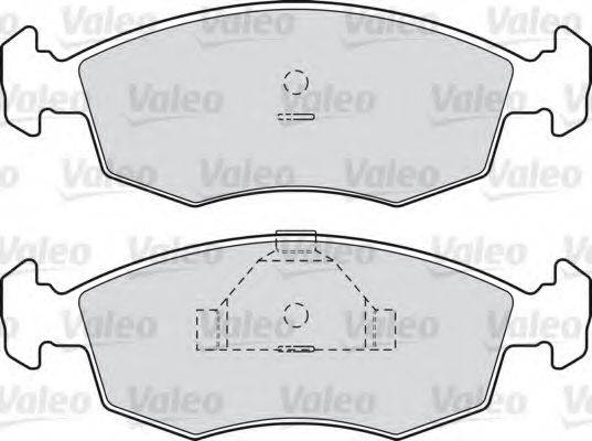 VALEO 598335 Комплект гальмівних колодок, дискове гальмо