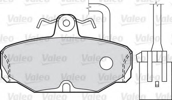 VALEO 598312 Комплект гальмівних колодок, дискове гальмо