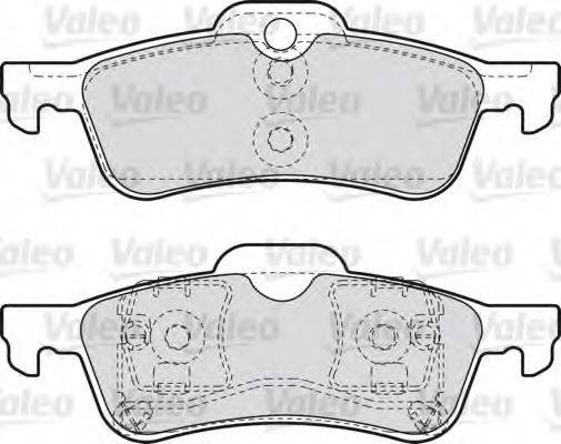 VALEO 598643 Комплект гальмівних колодок, дискове гальмо