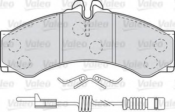 VALEO 598966 Комплект гальмівних колодок, дискове гальмо