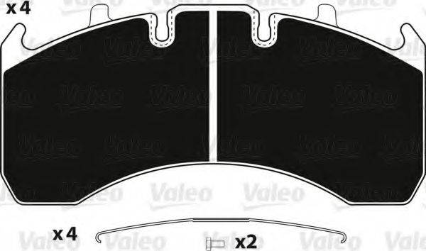 VALEO 882248 Комплект гальмівних колодок, дискове гальмо