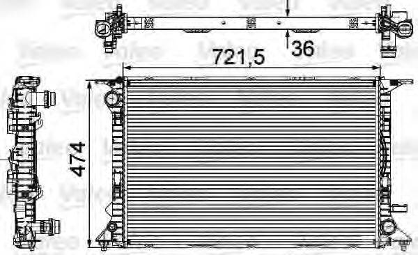 VALEO 735474 Радіатор, охолодження двигуна