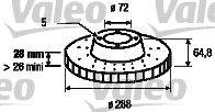 VALEO 197252 гальмівний диск