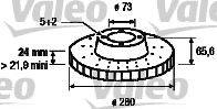 VALEO 197043 гальмівний диск