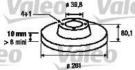 VALEO 186302 гальмівний диск