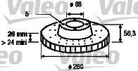 VALEO 186289 гальмівний диск