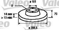 VALEO 186283 гальмівний диск