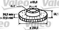 VALEO 186166 гальмівний диск