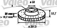 VALEO 186149 гальмівний диск