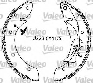 VALEO 554608 Комплект гальмівних колодок