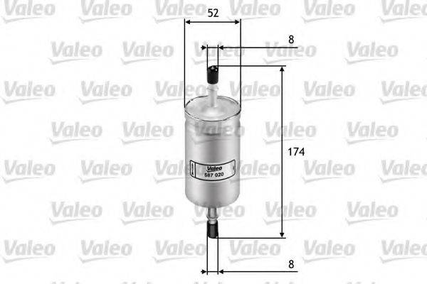 VALEO 587020 Паливний фільтр