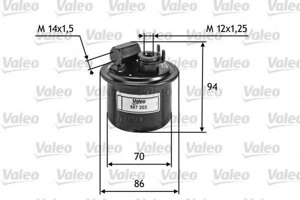 VALEO 587203 Паливний фільтр