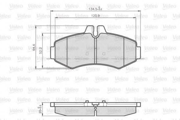 VALEO 872022 Комплект гальмівних колодок, дискове гальмо