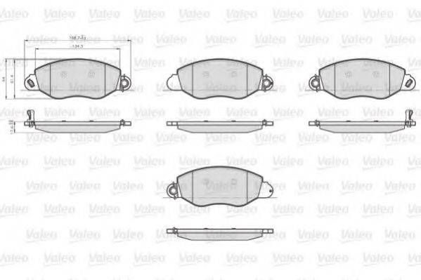 VALEO 873577 Комплект гальмівних колодок, дискове гальмо