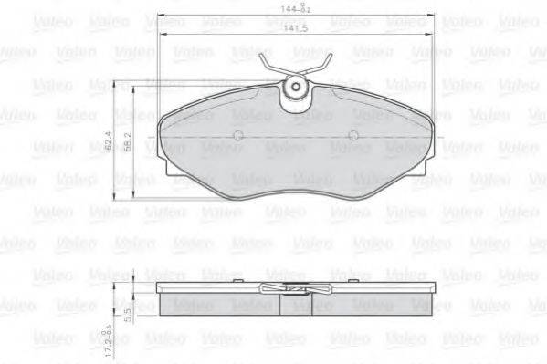 VALEO 873099 Комплект гальмівних колодок, дискове гальмо