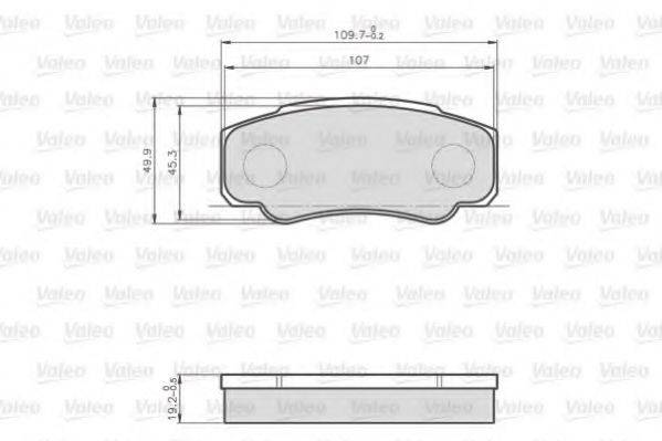 VALEO 872921 Комплект гальмівних колодок, дискове гальмо