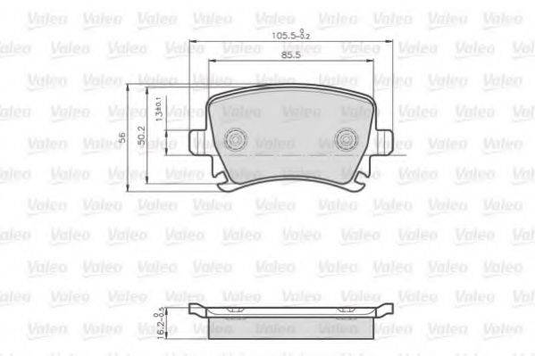 VALEO 872914 Комплект гальмівних колодок, дискове гальмо