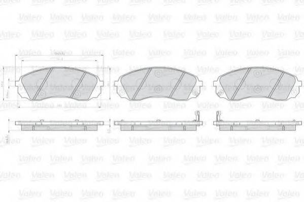 VALEO 872597 Комплект гальмівних колодок, дискове гальмо