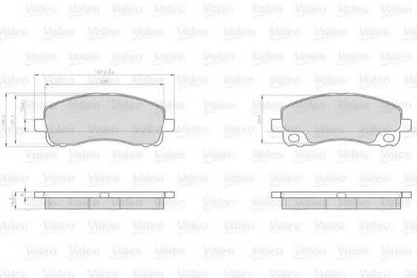 VALEO 872238 Комплект гальмівних колодок, дискове гальмо