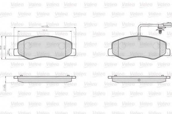 VALEO 872172 Комплект гальмівних колодок, дискове гальмо