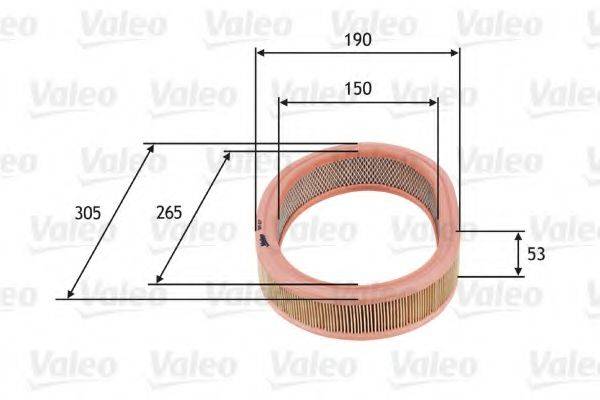 VALEO 585627 Повітряний фільтр