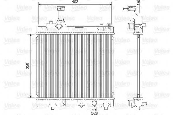 VALEO 701614 Радіатор, охолодження двигуна