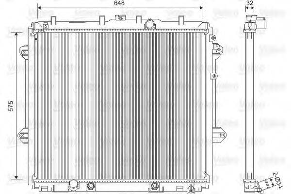 VALEO 701555 Радіатор, охолодження двигуна