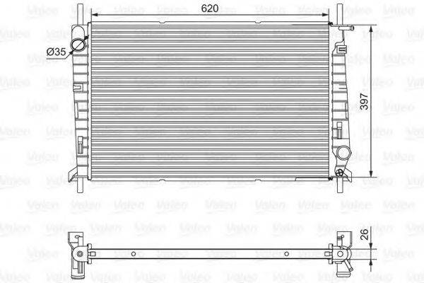 VALEO 701527 Радіатор, охолодження двигуна