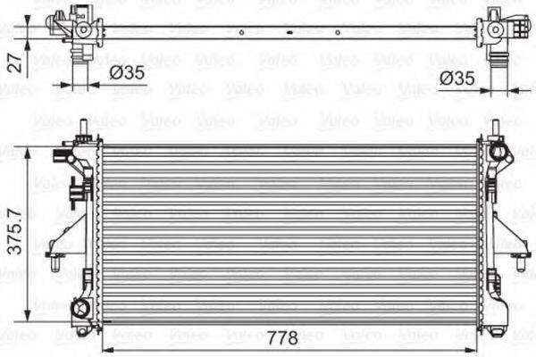 VALEO 735252 Радіатор, охолодження двигуна