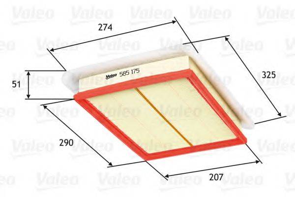 VALEO 585175 Повітряний фільтр