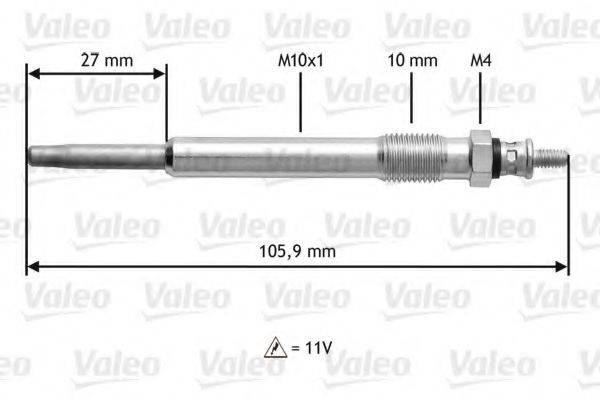 VALEO 345103 Свічка розжарювання