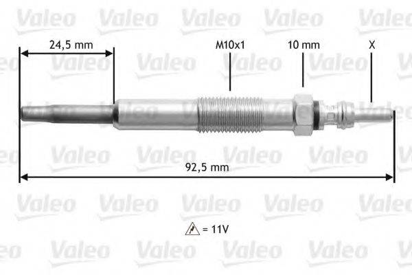 VALEO 345109 Свічка розжарювання