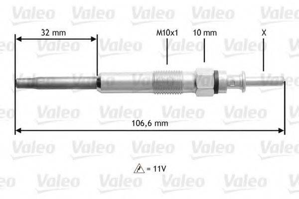 VALEO 345132 Свічка розжарювання