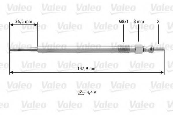 VALEO 345142 Свічка розжарювання