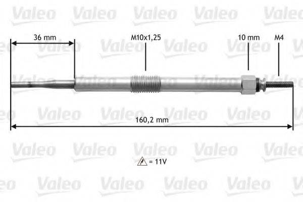 VALEO 345144 Свічка розжарювання