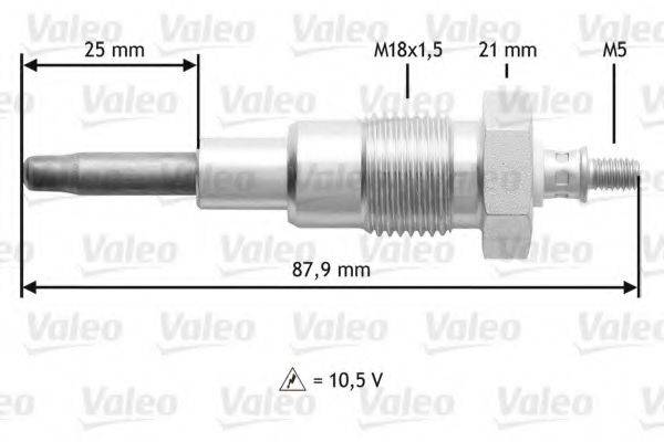 VALEO 345167 Свічка розжарювання