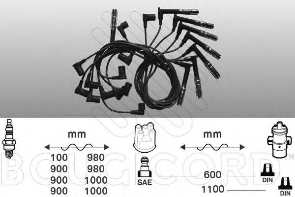 BOUGICORD 9509 Комплект дротів запалювання